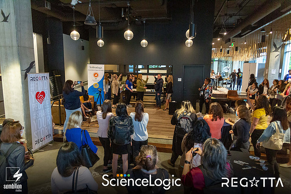 Get Social and Be Bold with ScienceLogic — Happy Hour + LI Headshot Studio-46