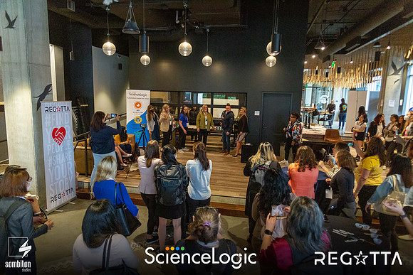 Get Social and Be Bold with ScienceLogic — Happy Hour + LI Headshot Studio-45